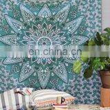 Indian Handmade Queen Decorative Tapestry, Hippy Bohemian Cotton Ethnic Wall Hanging Bedspread Throw Indian Art thumbnail-1