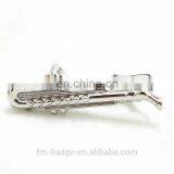 Special Design Trumpet Shape Custom Metal Tie Clips,trombone Horn Hot Sale Stylish Fancy 3D Instrument Trumpet Shape Tie Bar thumbnail-1