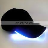 hot sale custom design patent fiber optic LED Light flashing caps outdoor sports baseball Cap