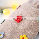 Personalized Pet Dog Cat Hoodie Gray Clothes Teddy Flower Woolen Coat thumbnail-7