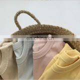 Wholesale Infants & Toddler Solid Color Clothes Baby Spring Autumn Short Sleeve Rib Cotton Romper thumbnail-6