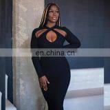 LAITE D2179 New Arrivals Fashion Hollowing Out O-neck Women Casual Dresses Ladies Bodycon Autumn Casual Dresses thumbnail-2