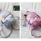 2020 Fashion Holographic Laser Shiny Bag Leather Rainbow Mini Backpack For Girl thumbnail-5
