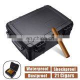 21 Cigars Black Cigar Storage Box, Portable Travel Humidor Cigar Case thumbnail-2