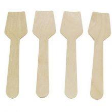 Wooden Ice Cream Spoon Disposable-Ice Cream Spade Spoons for Serving Ice Cream and Gelato thumbnail-2