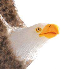 Custom Bald Eagle Figurine Home Office Decoration Eagle Animal Model Toy Soft Vinyl Wildlife Animal Action Figure Feng Shui thumbnail-3