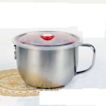 Noodle Bowl Stainless Steel 1300ml Soup Bowls With Lid thumbnail-1