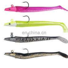 2020 NEW Arrival  1pc  soft eel 13cm 16g Paddle Tail eel lure lead hook soft fish  Aritificial Plastic Lures