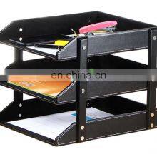 Hot Sale Leather Tray Organizer Custom PU Leather Box for Desk Office Jewelry Storage