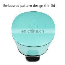 BSCI Factory Embossed 5 Liters Kitchen Cabinet Bin Classic Strong Feet Pedal Stainless Steel Garbage Can Step Bin thumbnail-4