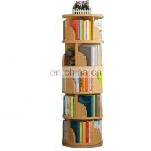 New design simple household space-saving creative storage bookcase revolving around children's rotating bookshelf