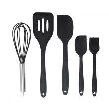 Home and Kitchen Accessories 5Pcs Heat Resistant Food Silicone Kitchen Utensils Cooking Spatula Set thumbnail-3