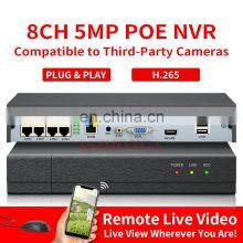 Human Body Detection 8CH 5MP Nvr Poe With 1 SATA HDD Slot Support Synchronous Playback for Cctv Camera Factory Stock Wholesale thumbnail-2