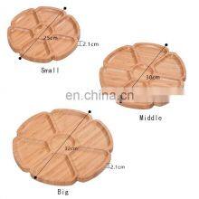Kitchen Multifunction Seven-grid Round Design Food Serving Plate Wooden Dry Fruit Tray thumbnail-5