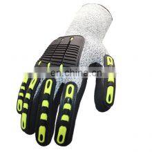Men Industrial Sandy Nitrile TPR Cut Resistant Anti Cut Level 5 Mechanical Impact Working Safety Gloves thumbnail-5
