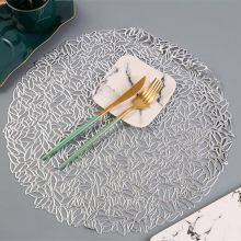 Natural Wood Print Decorative Insulation PVC Placemats for Banquets thumbnail-2