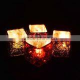 Pastel Glass Rimmed Tealight Holders Bar Home Deco
