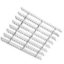 Outdoor Galvanized Metal Staircase With Anti-slip Steel Grating Treads. thumbnail-5