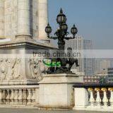 Large Bronze Angel Lamp Garden Statue