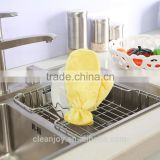 Home Kitchen Cleaning Wash Dishes Wood Fiber Waterproof Magic Gloves thumbnail-3