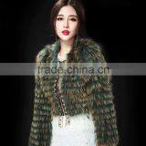 QD29299 Fashion Lady Raccoon Fur Jackets Made in Chian thumbnail-1