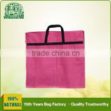 Double Fabric Handing Pink Garment Bags Cover for Foldable