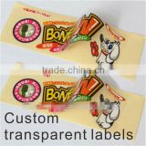 new style high quality clear labels