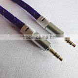 Manufacture DC3.5 Flat Braid Metal Audio Cable
