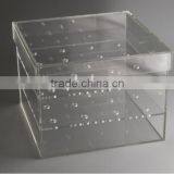 White clear acrylic flower box customized acrylic rose box