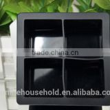 FDA /LFGB food grade 4-Cavity Square Silicone Ice Cube Mold Trays