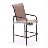 Outdoor bar chair with mesh fabric for seat and backrest
