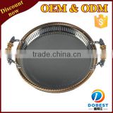 round metal tray/serving tray T284
