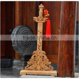 The lucky sword, the peach wood sword, wood crafts, home -guarding and fengshui, for security and peace home decoration