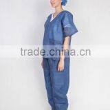 Hospital Use Heavy Duty Dark Blue Doctor Scrub Suit, Patient Suit, Nurse Suit thumbnail-3