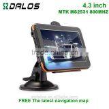 High quality 4.3inch Free Newest map Portable Car GPS Navigation