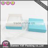 Custome Design Sky Blue Cardboard Box Gift Packaing, Gift Paper Box With White Ribbon thumbnail-5