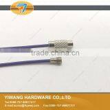 Outdoor Hiking Purple Stainless Steel Wire Keychain Cable Keyring thumbnail-3