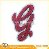 Wholesale Clothes Patches Embroidered Custom Leatter Design Soft Towel Chenille Patches Letters thumbnail-3