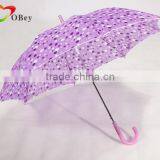 Purple rain umbrella for kids with dots