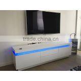 TV-2335 Modern Wooden White TV Stands With LED Lights thumbnail-2