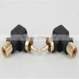 Angle RCA Male to RCA Female Adapter Gold Plated Connector Top Quality Cabletolink