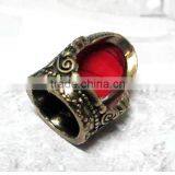 Turquoise Stone Rings Vintage Rings for Women&Men Antique Silver Ring Unisex Personality Oval Turquoise Finger Anillos IR122 thumbnail-6