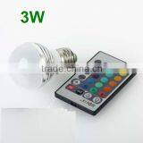 3W/5W/10W Spotlight Colorful Lights + 24key IR Remote Controller Magic Lighting E27 RGB LED Light Bulb