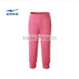 ERKE wholesale drop shiping brand black gray plain color cotton kintted womens sports capri pants