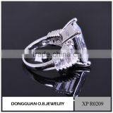 Personalized White Zircon Silver Ring Designs For Girl/Sterling Silver Ring thumbnail-6
