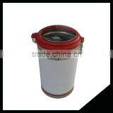 Customized Printing Round Tea Tin Can For Home/Office With Hinged Lid