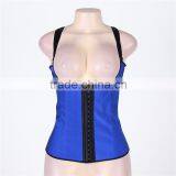 High Quality Ready Stock 4 Colors Full Size 4 Steel Boned Latex Corset Waist Trainer Vest thumbnail-4