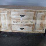 INDUSTRIAL SIDE CABINET WITH ANTIC LOOK