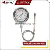 Mechanical Flexible Stem Pressure Gauge With Display