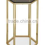 Metal Frame l Shaped End Table Small thumbnail-2
